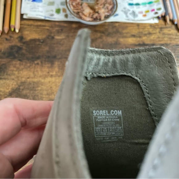 Sorel Lolla II Cutout Ankle Boot NWOT Suede 10.5 Sage Waterproof - Picture 3 of 8